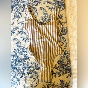 NWT Andie Swim Ibiza One Piece in Dove Stripe - size XS